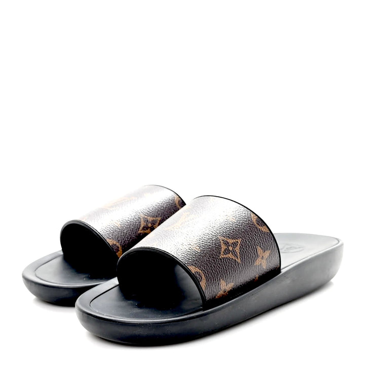 LOUIS VUITTON SUNBATH MONOGRAM FLAT SLIDE MULES