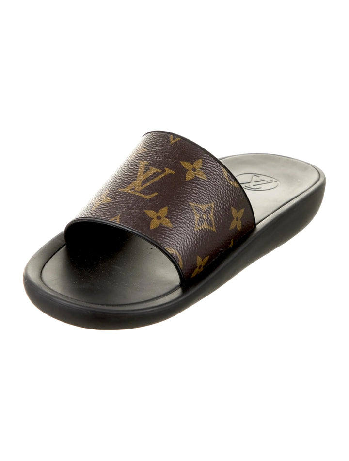 LOUIS VUITTON SUNBATH MONOGRAM FLAT SLIDE MULES