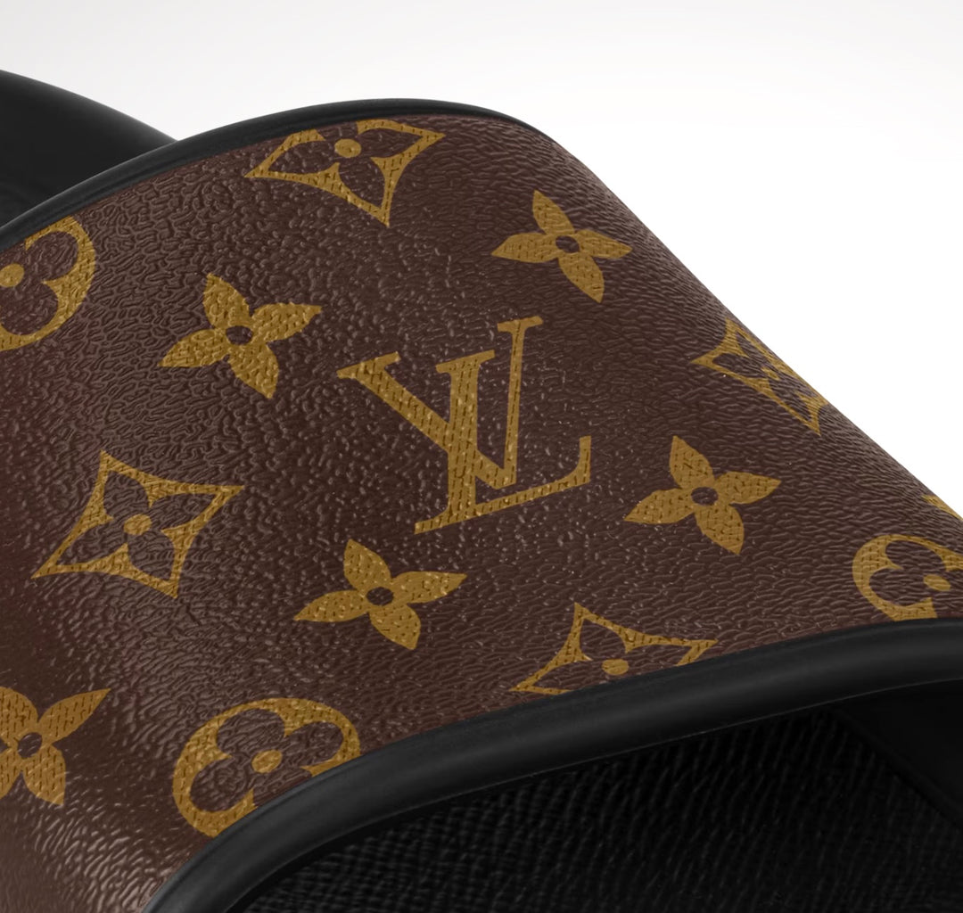 LOUIS VUITTON SUNBATH MONOGRAM FLAT SLIDE MULES