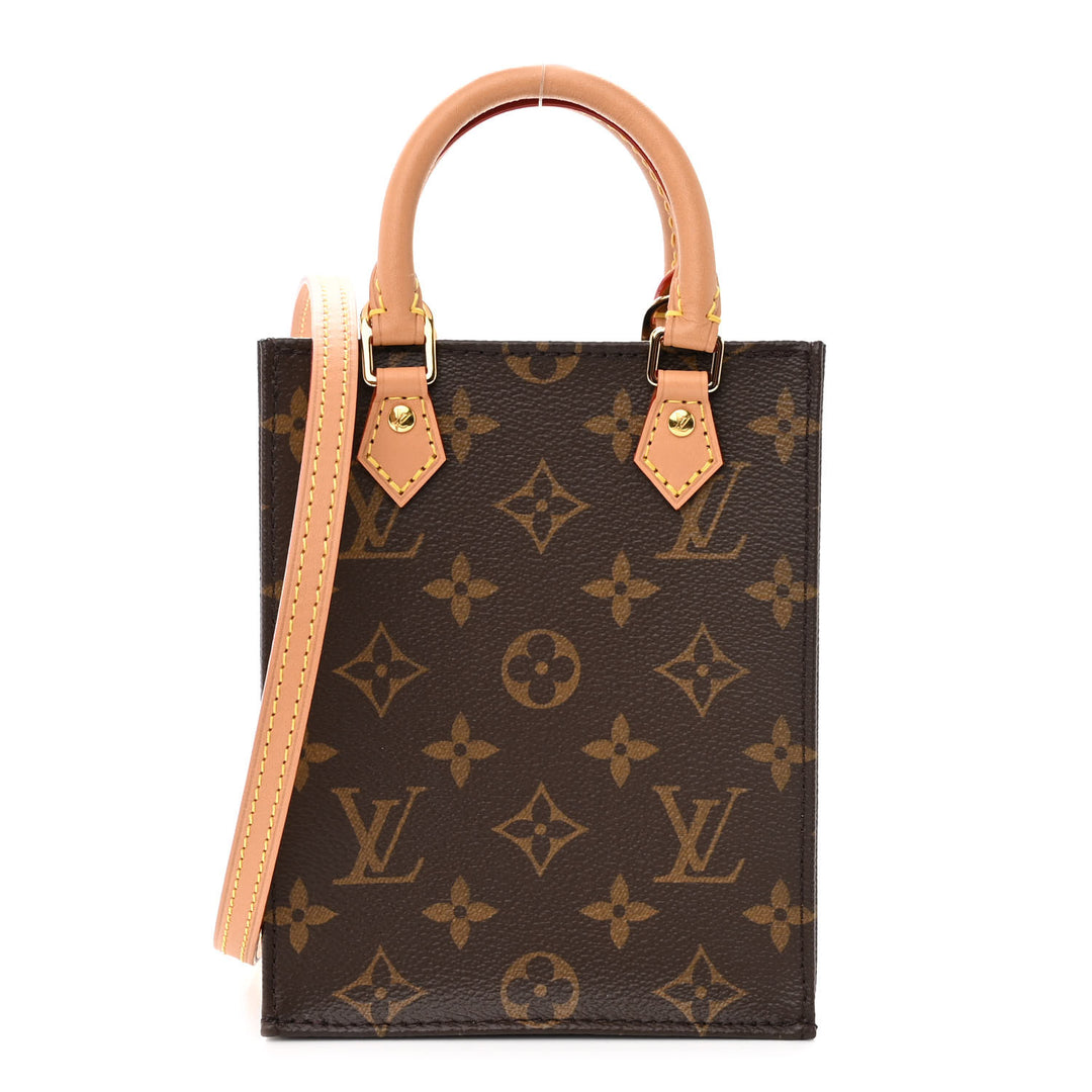 LOUIS VUITTON MONOGRAM PETIT SAC PLAT HANDBAG
