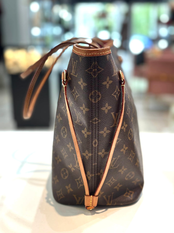 LOUIS VUITTON MONOGRAM NEVERFULL MM TOTE BAG-PIVOINE PINK