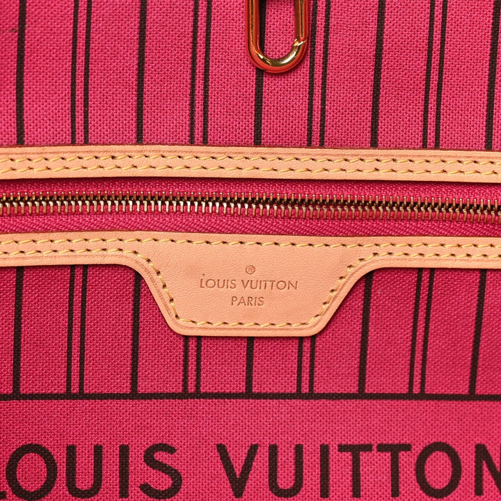 LOUIS VUITTON MONOGRAM NEVERFULL MM TOTE BAG-PIVOINE PINK