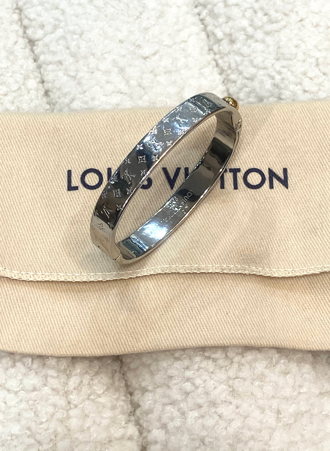 LOUIS VUITTON NANOGRAM CUFF BRACELET