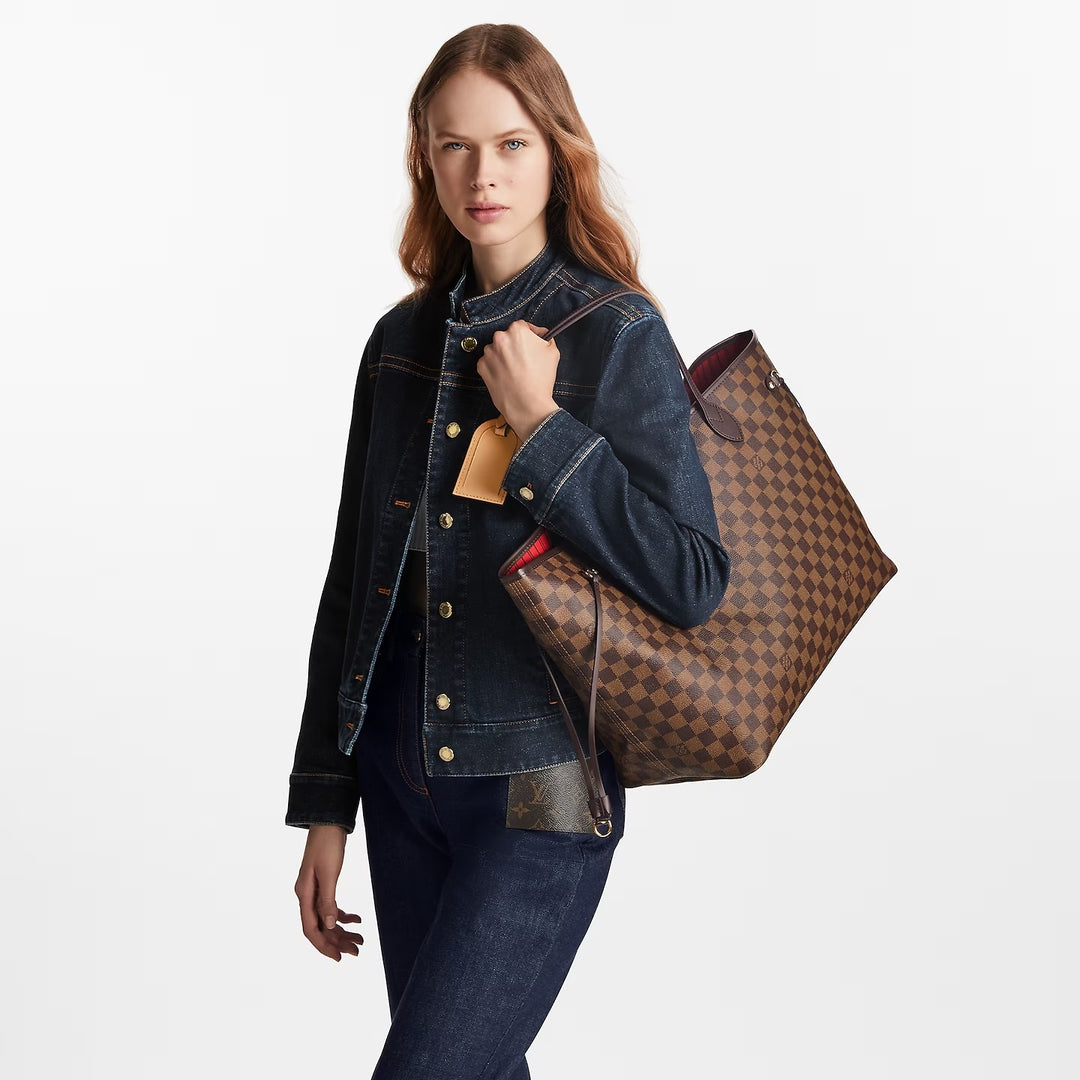 Vuitton Damier Neverfull Gm Size LOUIS VUITTON NEVERFULL GM DAMIER