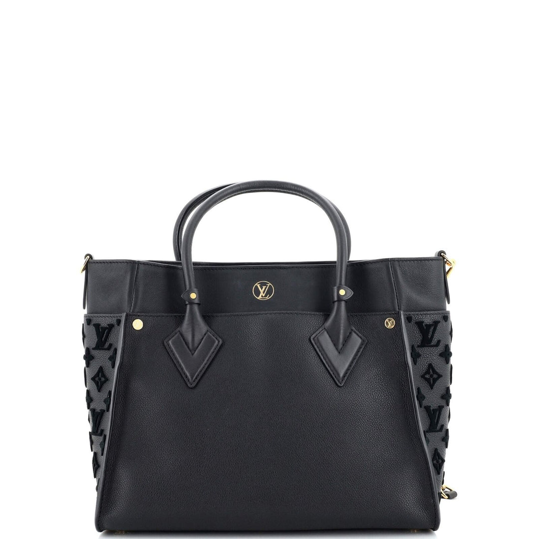 LOUIS VUITTON MONOGRAM TUFFETAGE LEATHER ON MY SIDE TOTE BAG