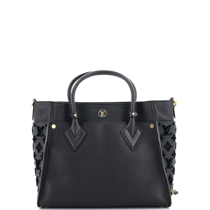 LOUIS VUITTON MONOGRAM TUFFETAGE LEATHER ON MY SIDE TOTE BAG