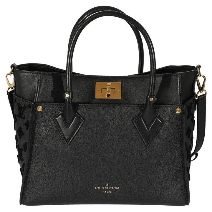 LOUIS VUITTON MONOGRAM TUFFETAGE LEATHER ON MY SIDE TOTE BAG