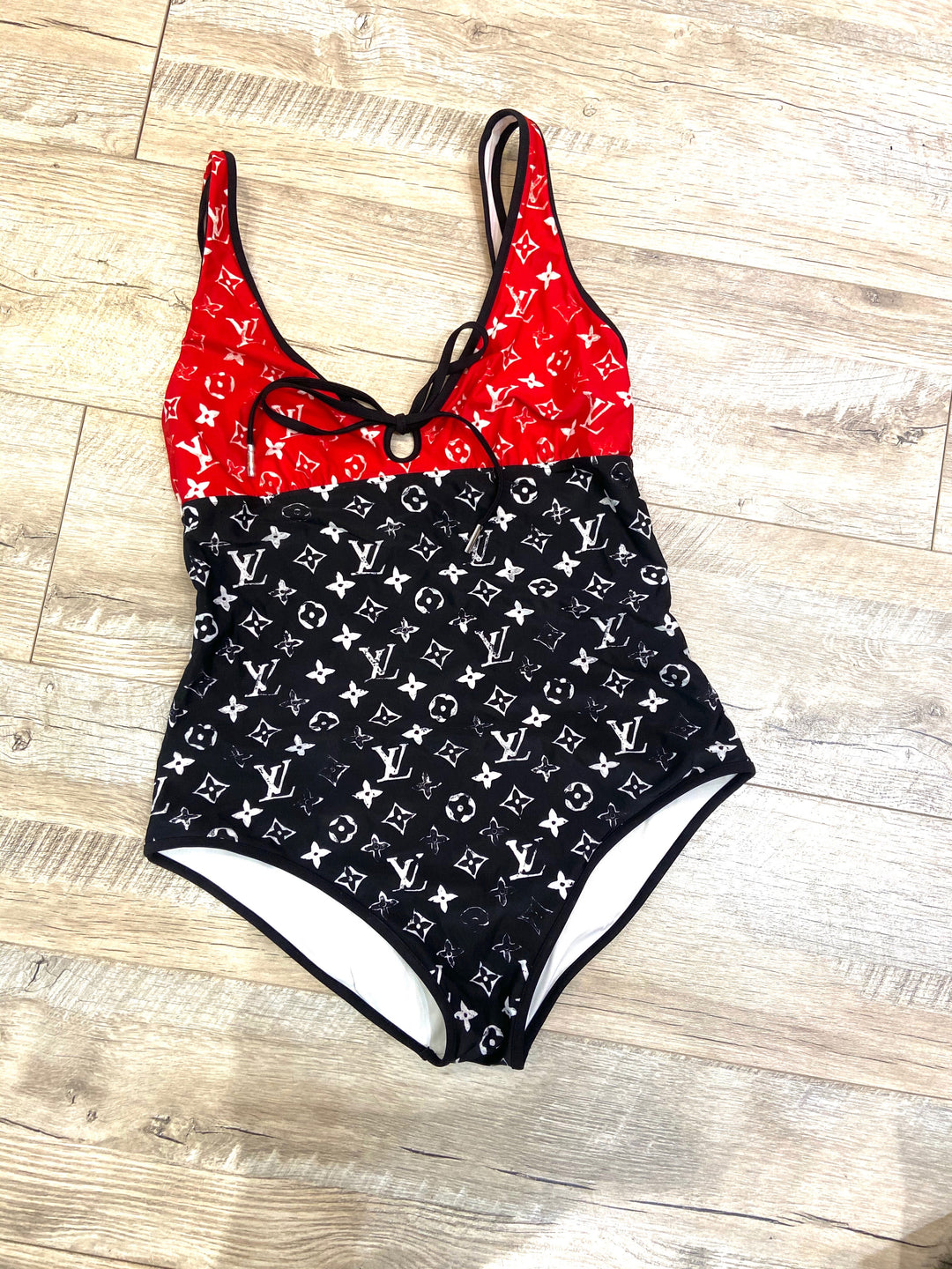 LOUIS VUITTON TECHNICAL JERSEY MONOGRAM ONE-PIECE SWIMSUIT
