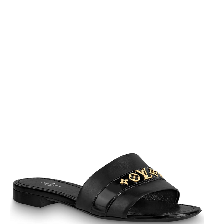 LOUIS VUITTON PLANO REVIVAL CALFSKIN LEATHER MULES