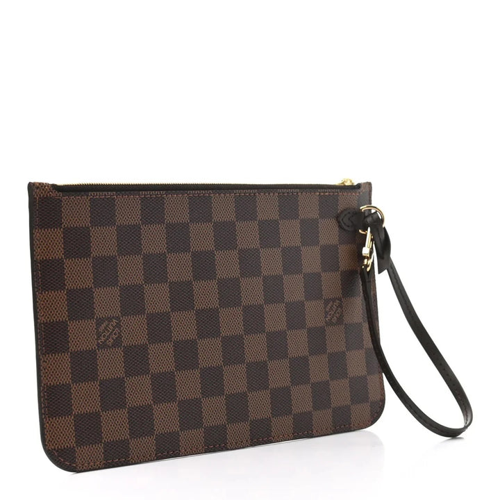 LOUIS VUITTON DAMIER EBENE NEVERFULL POCHETTE WRISTLET