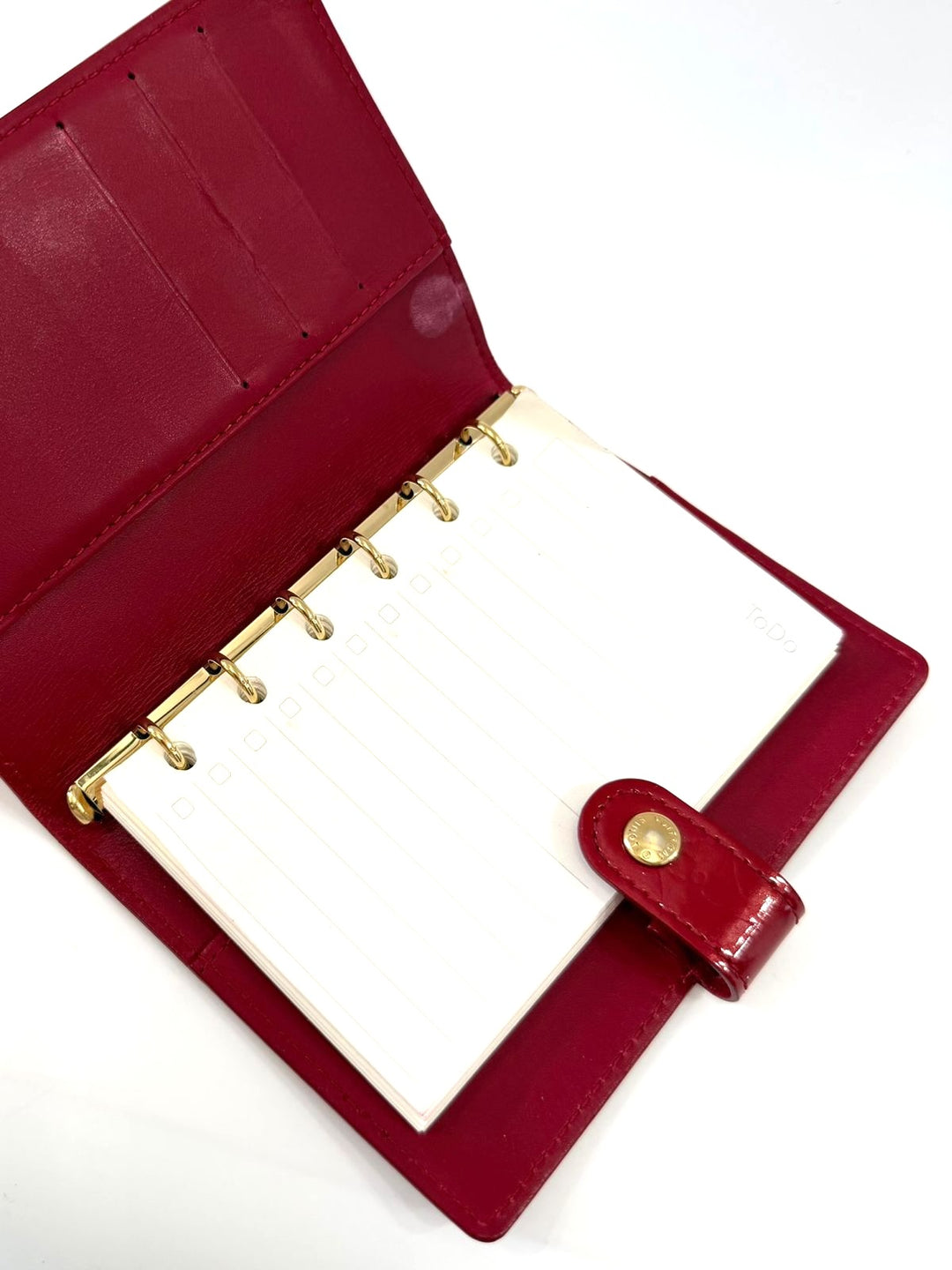 LOUIS VUITTON POMME D’AMOUR MONOGRAM VERNIS SMALL RING AGENDA COVER