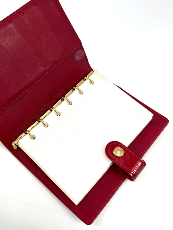 LOUIS VUITTON POMME D’AMOUR MONOGRAM VERNIS SMALL RING AGENDA COVER