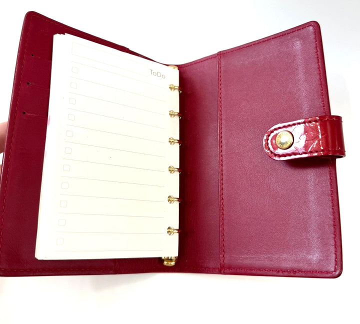LOUIS VUITTON POMME D’AMOUR MONOGRAM VERNIS SMALL RING AGENDA COVER