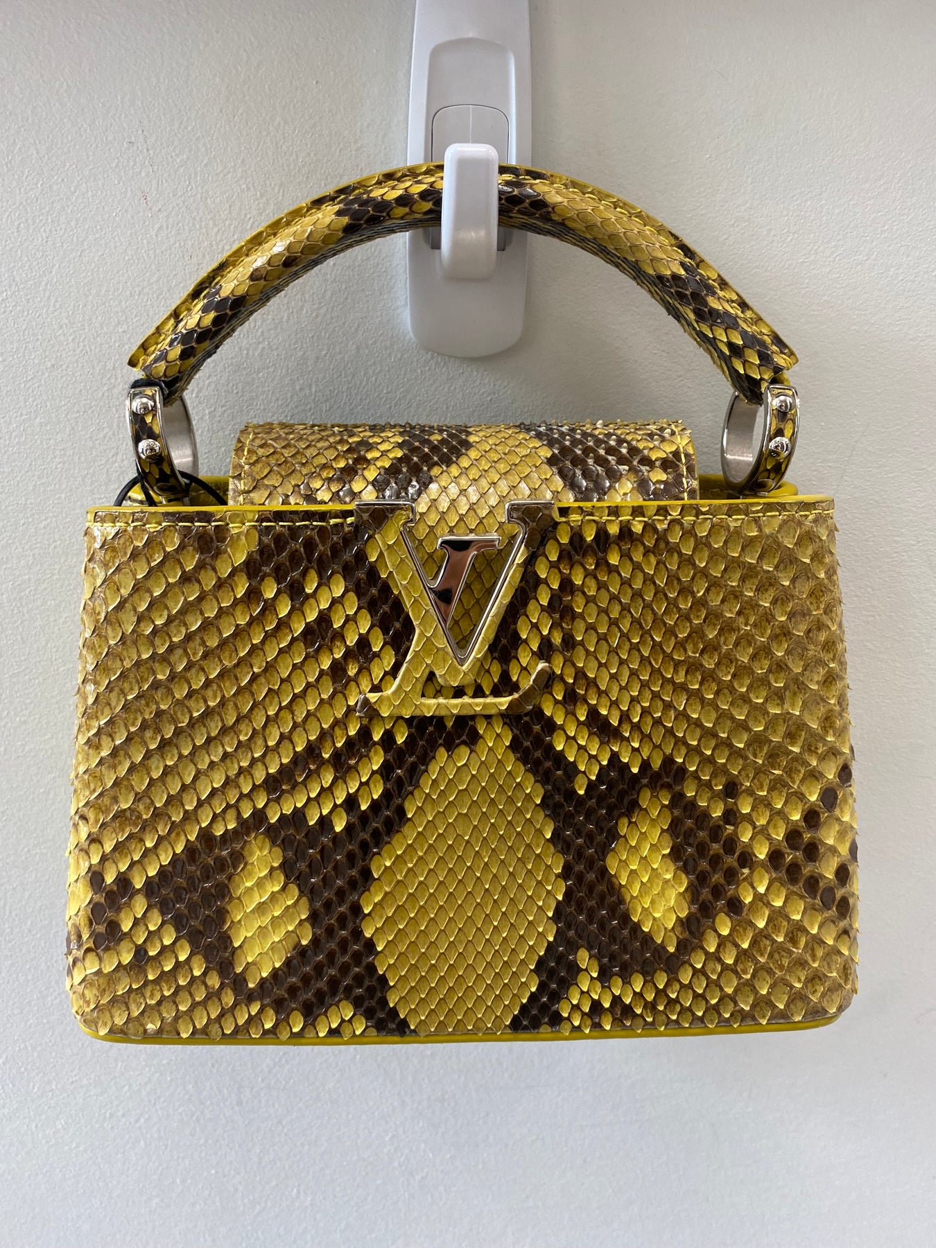 Charitybuzz: Louis Vuitton Capucines Mini in Arizona Brown & Python