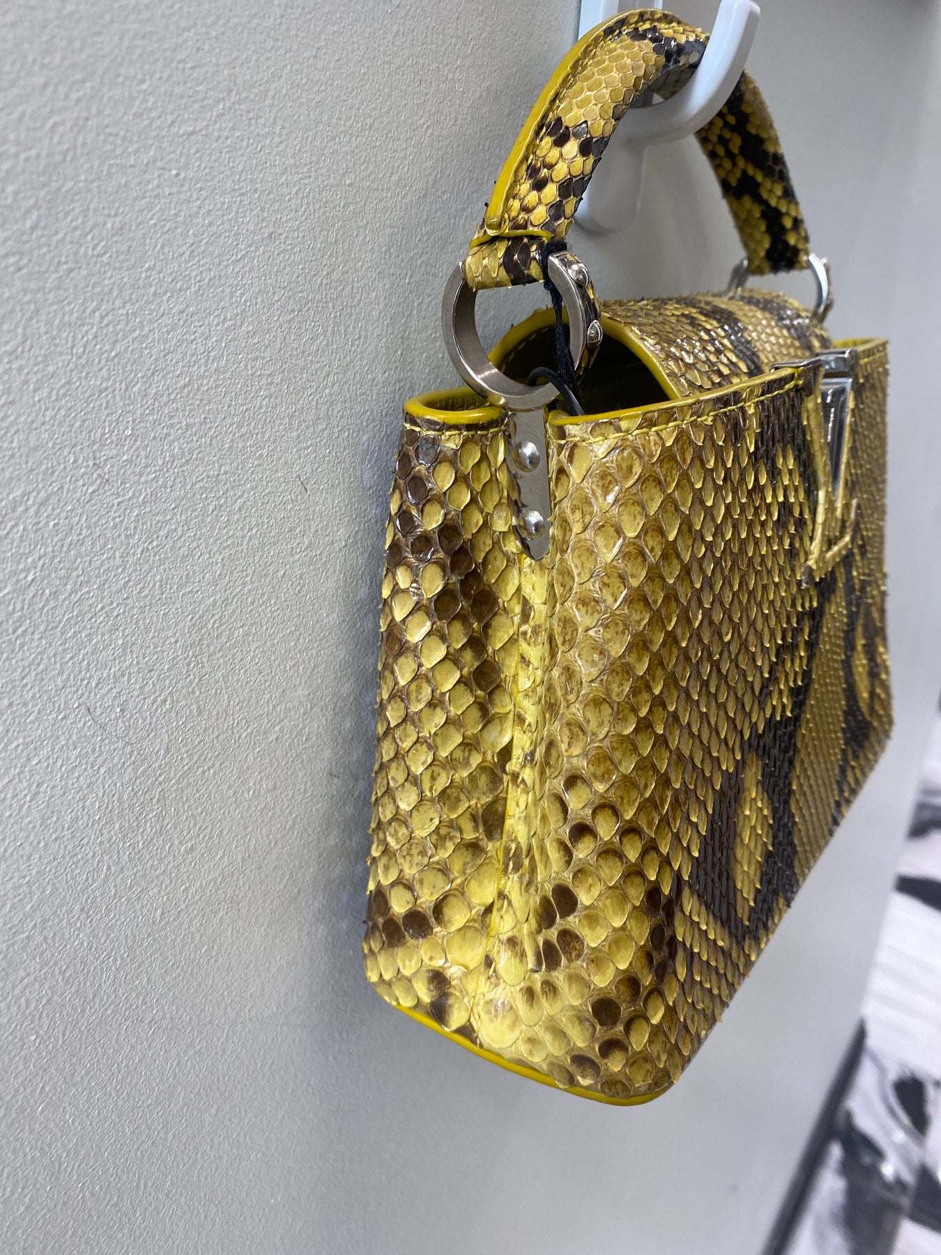 Louis Vuitton Python-Trimmed Capucines Mini - Luxury Helsinki