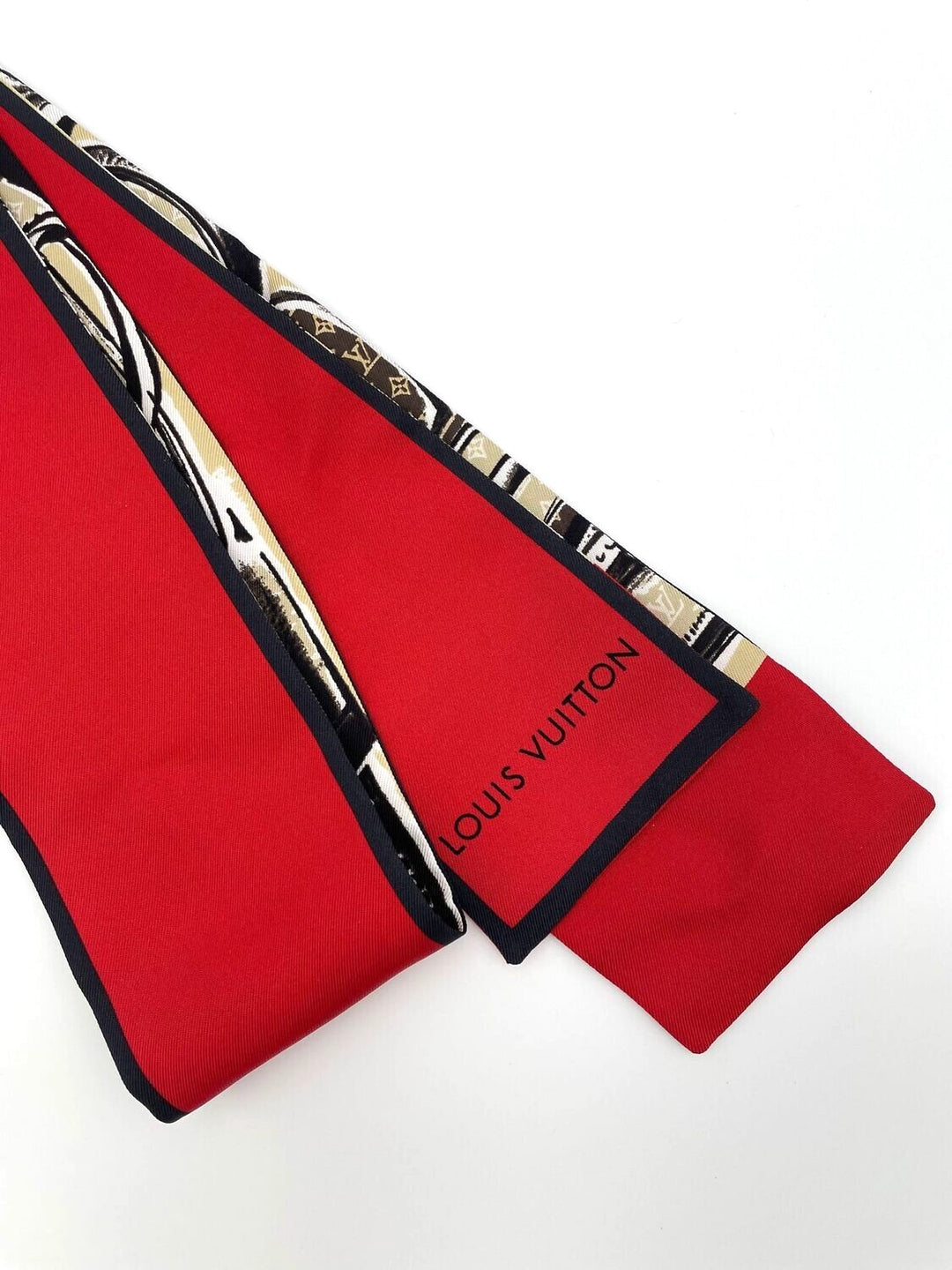 LOUIS VUITTON SILK TRUNKS BANDEAU SCARF