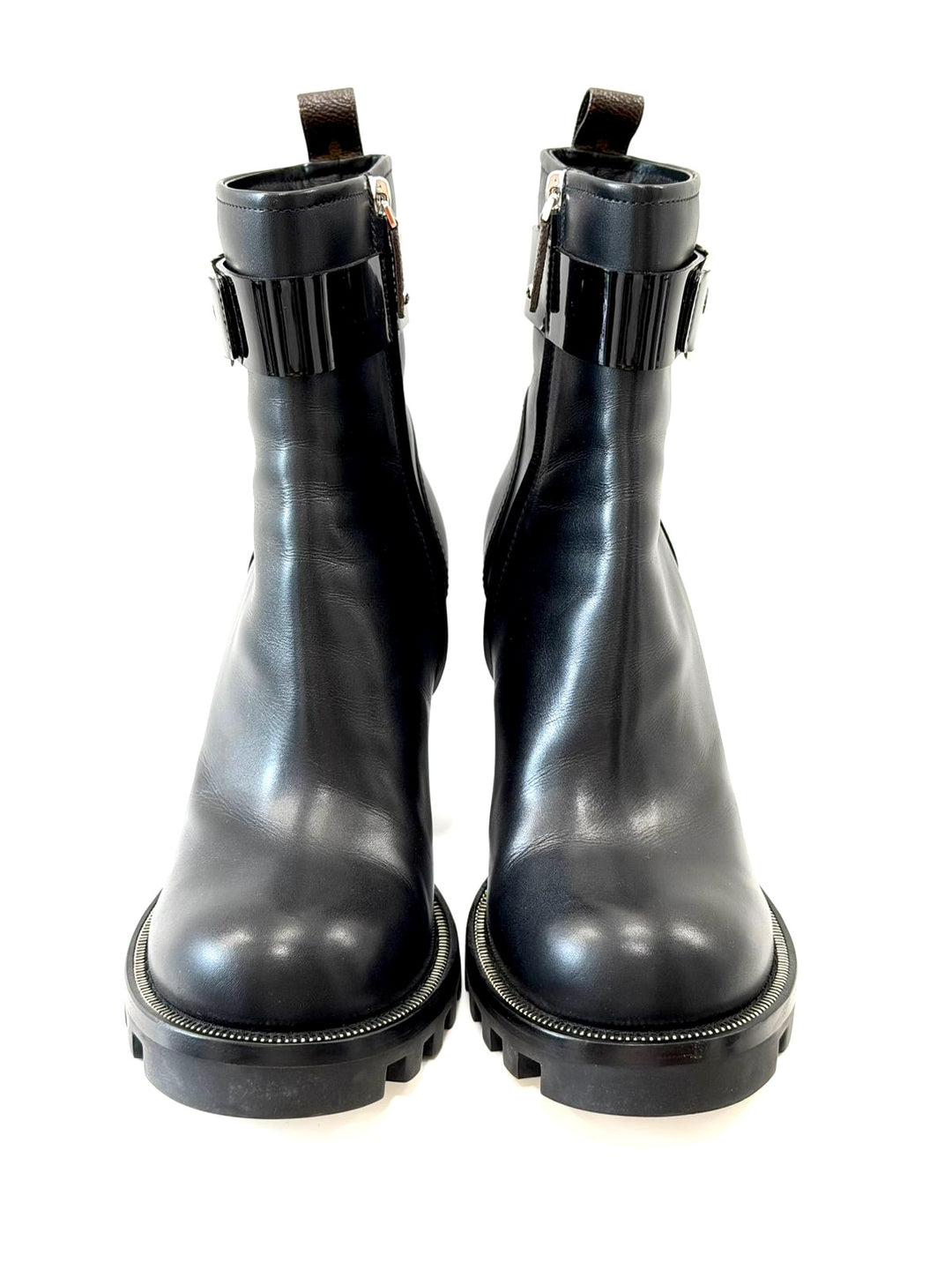 LOUIS VUITTON STAR LINE CALFSKIN LEATHER ANKLE BOOTS