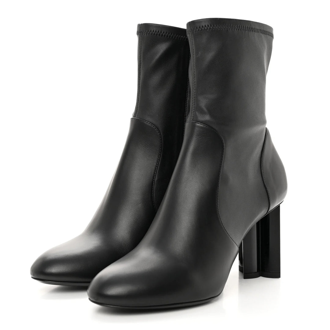 LOUIS VUITTON CALFSKIN UNIFORMES SILHOUETTE ANKLE BOOTS