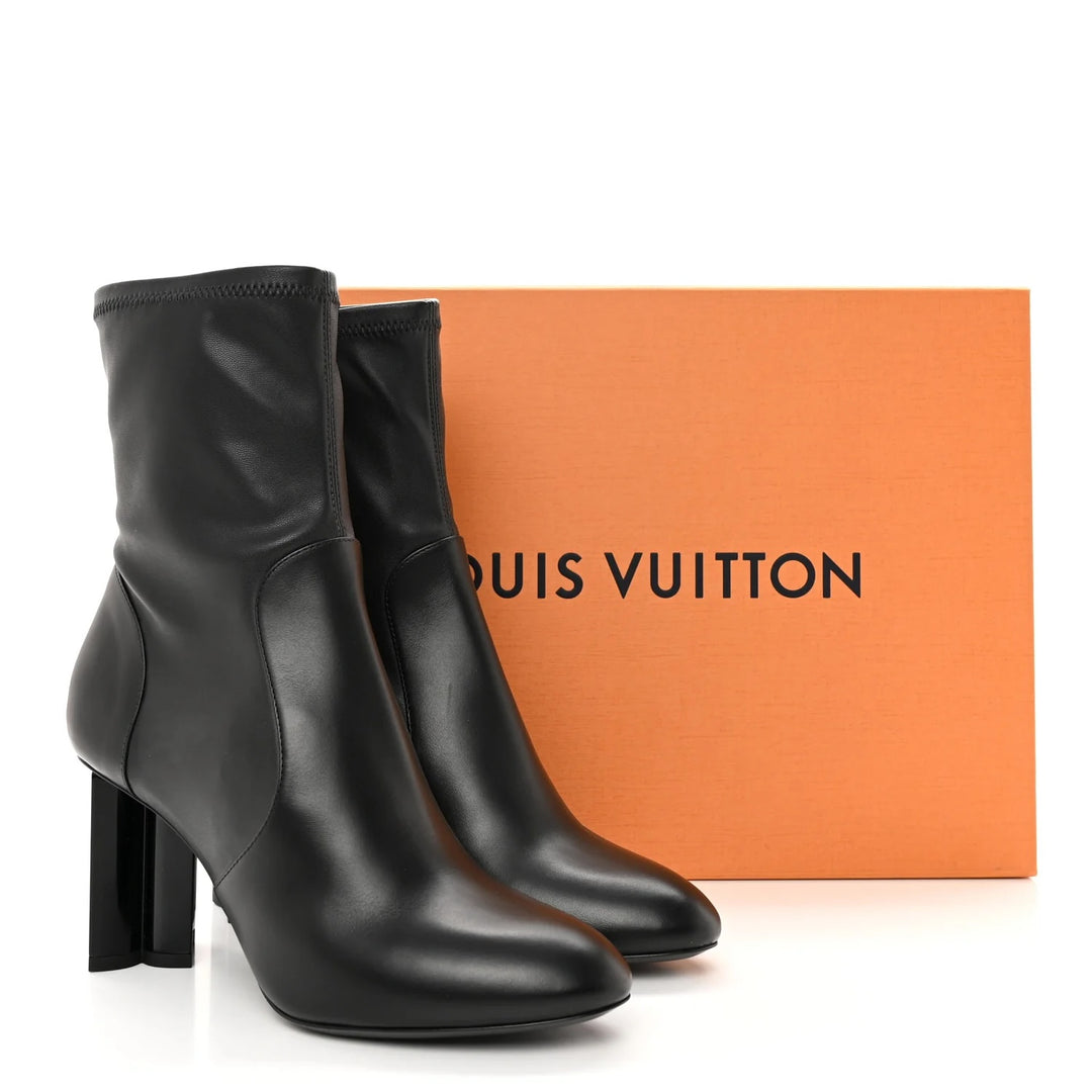 LOUIS VUITTON CALFSKIN UNIFORMES SILHOUETTE ANKLE BOOTS