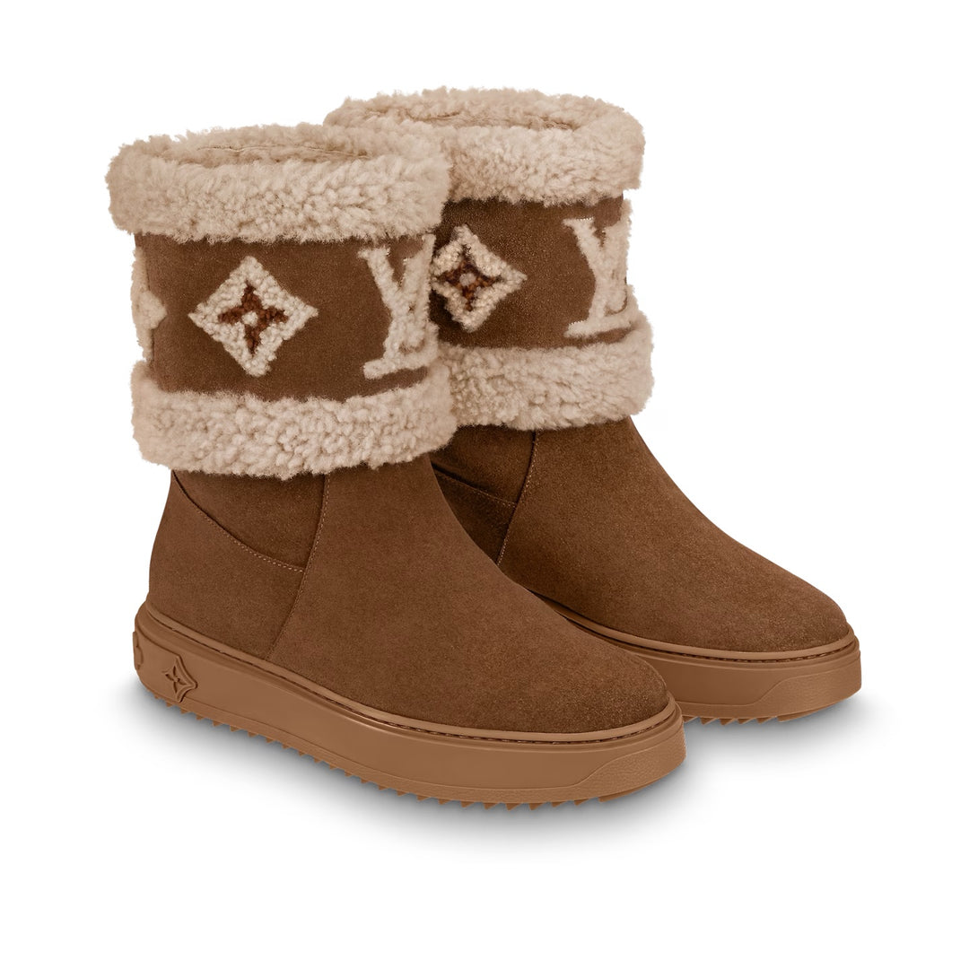 Calfskin Shearling Snowdrop Louis Vuitton Snowdrop Flat Ankle Boot