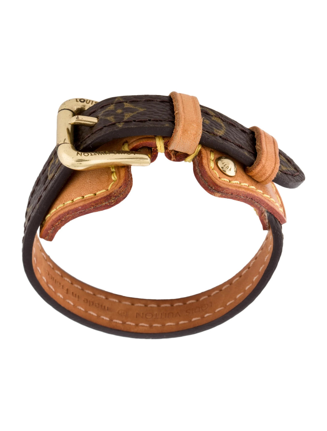 LOUIS VUITTON MONOGRAM THEDA LEATHER BRACELET