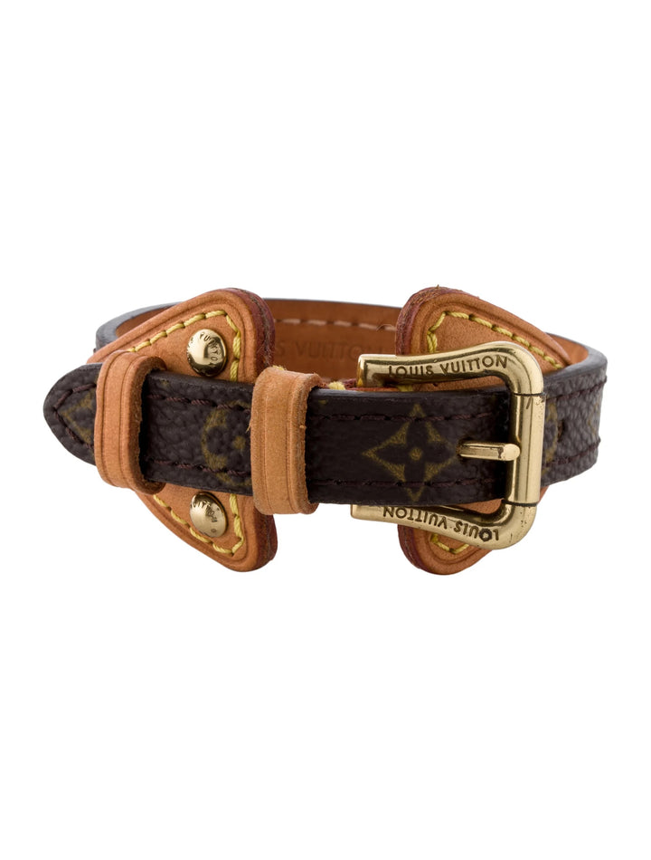 LOUIS VUITTON MONOGRAM THEDA LEATHER BRACELET