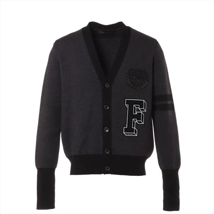 LOUIS VUITTON FRAGMENT LOGO WOOL CARDIGAN