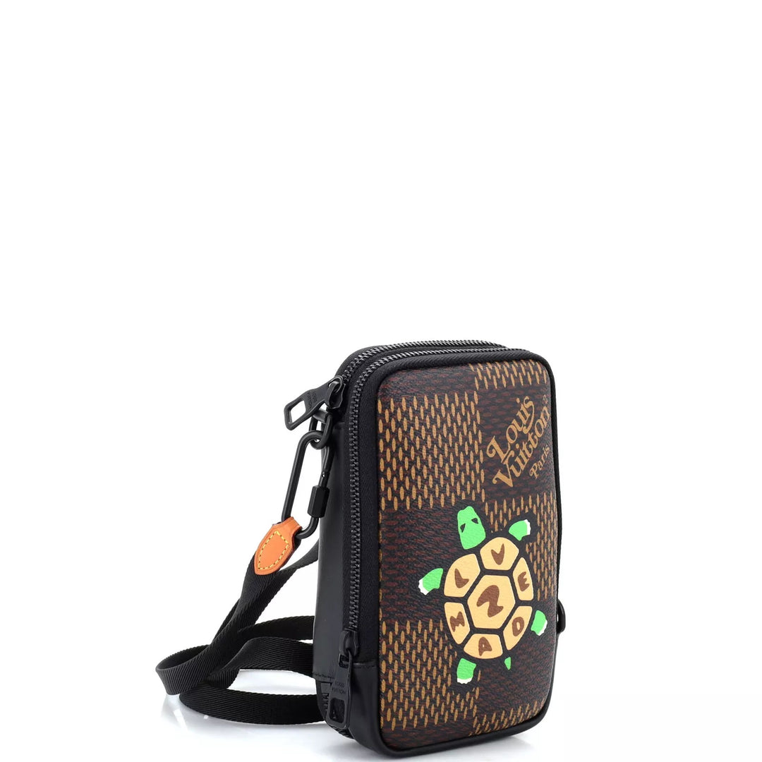 LOUIS VUITTON X NIGO DOUBLE PHONE POUCH CROSSBODY