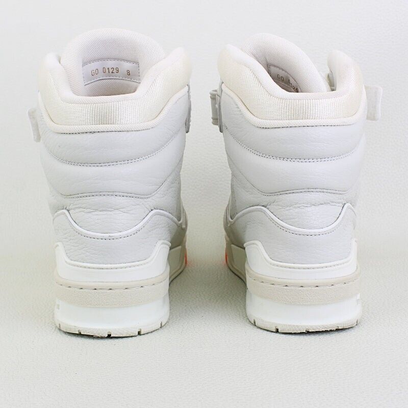 LOUIS VUITTON X VIRGIL ABLOH 408 HIGH-TOP LEATHER SNEAKERS