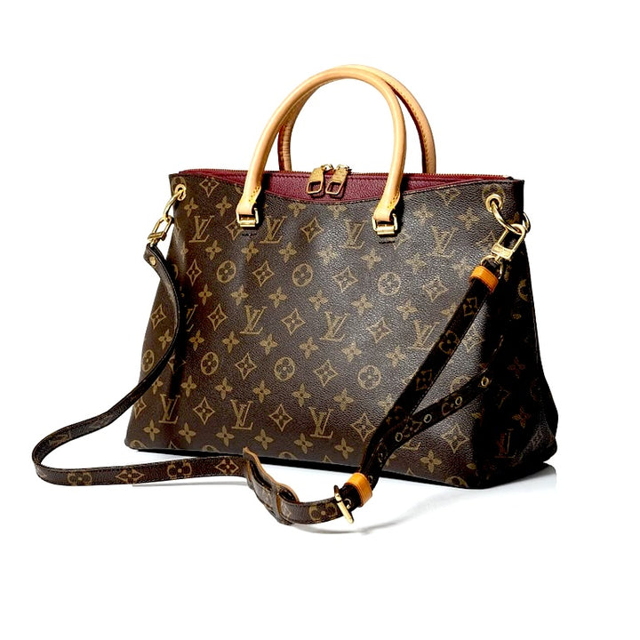 LOUIS VUITTON PALLAS MONOGRAM MM TOTE BAG-GRAPE