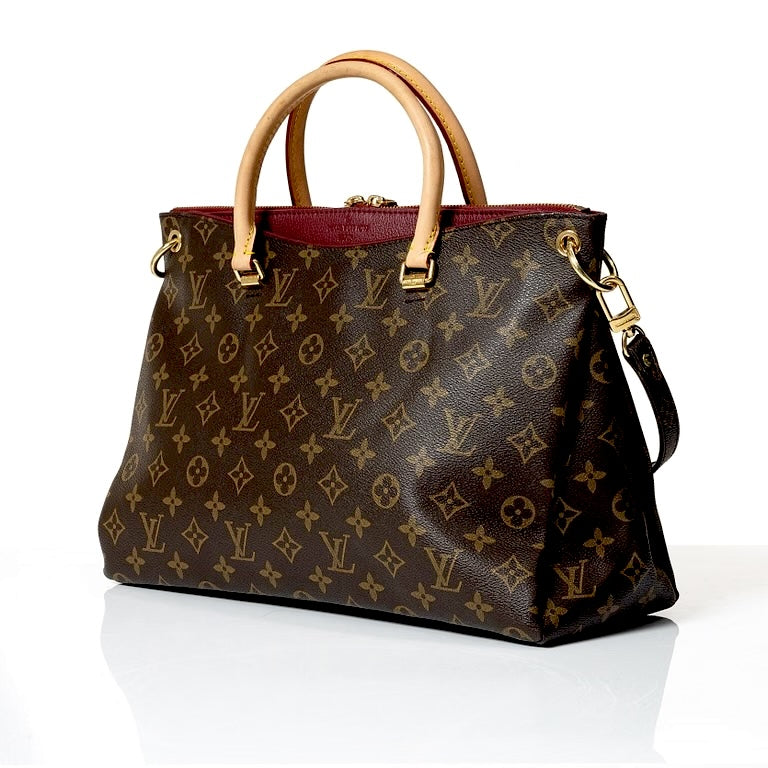 LOUIS VUITTON PALLAS MONOGRAM MM TOTE BAG-GRAPE