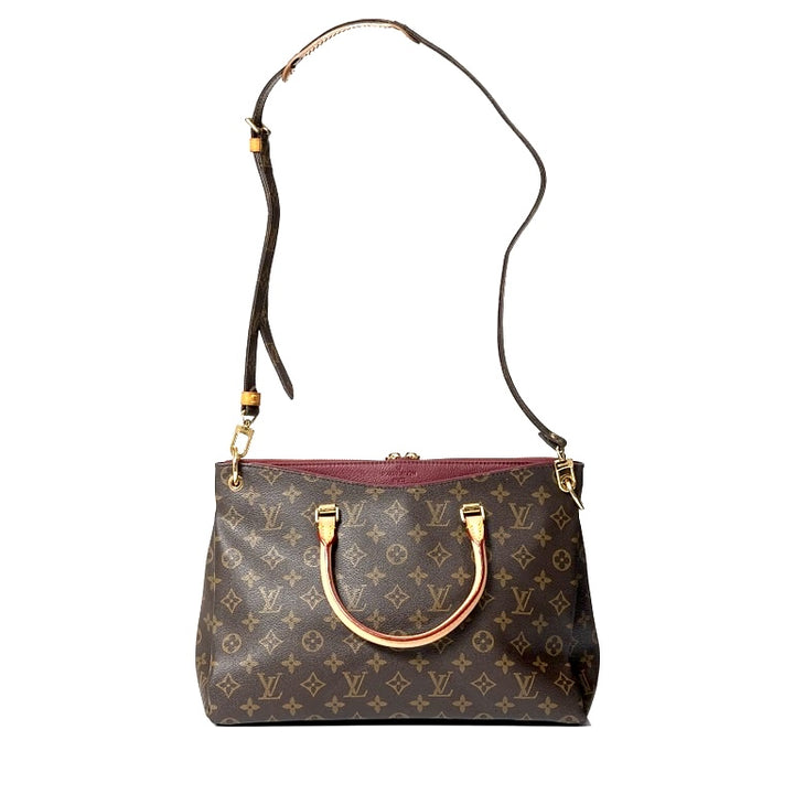 LOUIS VUITTON PALLAS MONOGRAM MM TOTE BAG-GRAPE