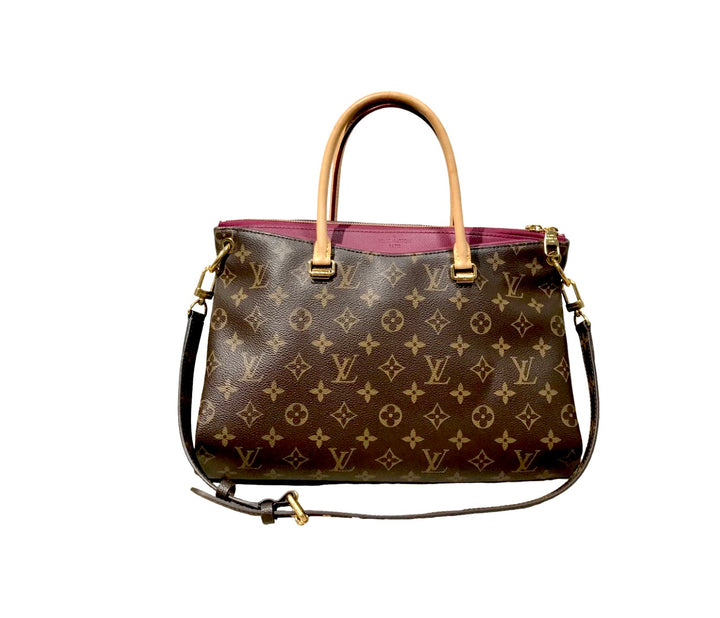 LOUIS VUITTON PALLAS MONOGRAM MM TOTE BAG-GRAPE