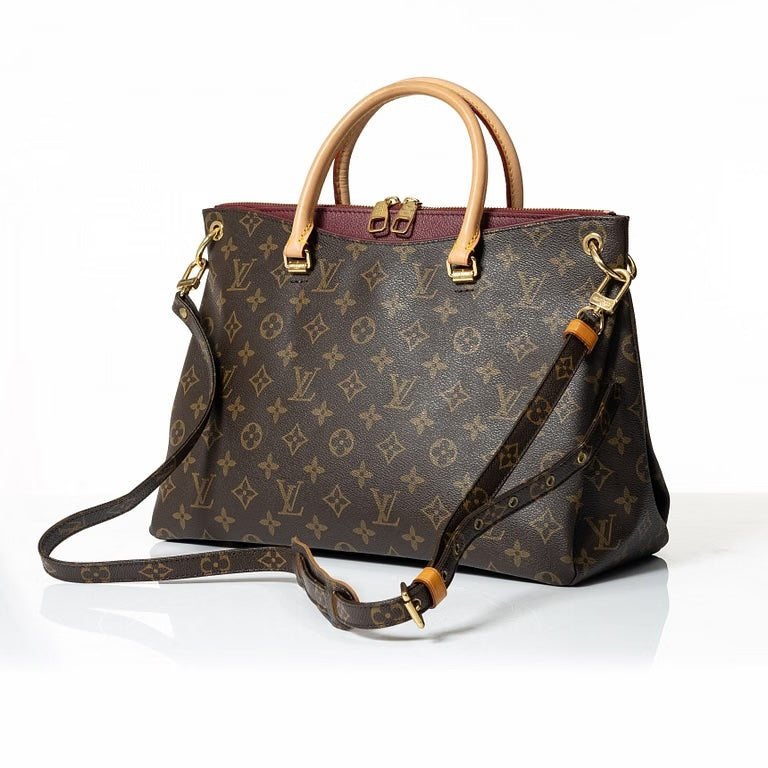 LOUIS VUITTON PALLAS MONOGRAM MM TOTE BAG-GRAPE