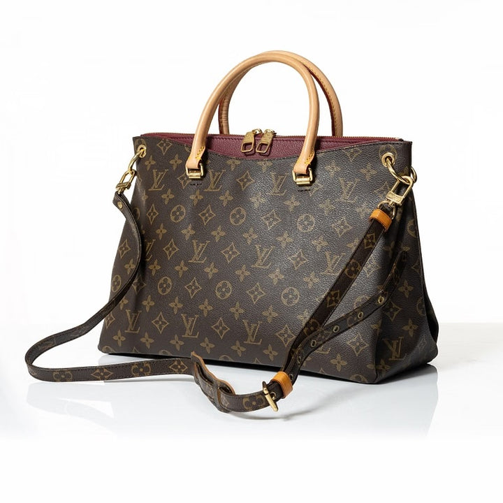 LOUIS VUITTON PALLAS MONOGRAM MM TOTE BAG-GRAPE