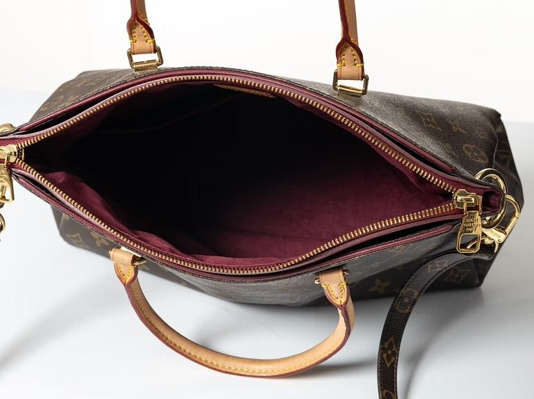 LOUIS VUITTON PALLAS MONOGRAM MM TOTE BAG-GRAPE