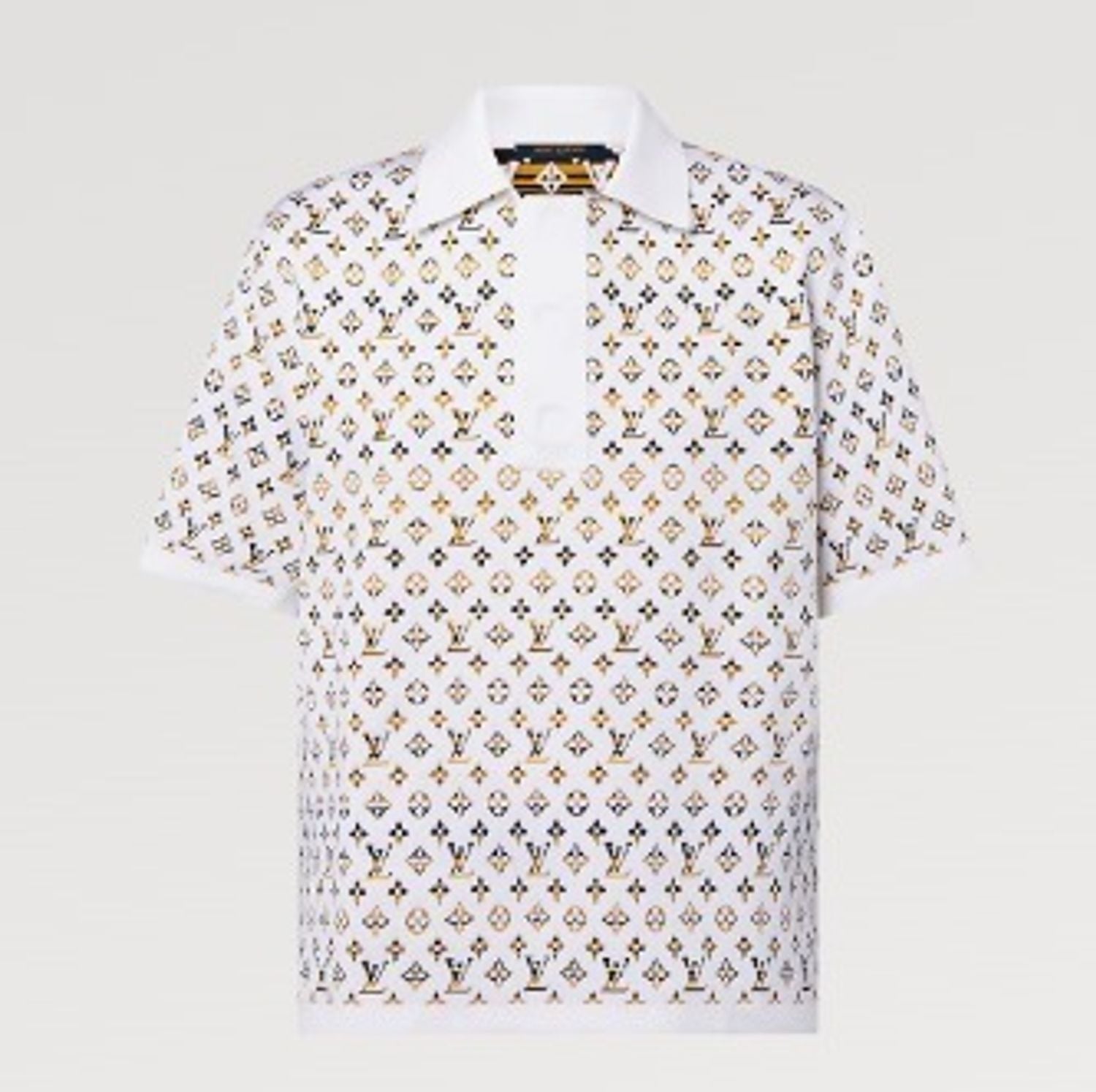 Python Yellow Polo LOUIS VUITTON PYTHON EFFECT GOLD MONOGRAM POLO SHIRT – Caroline's ...