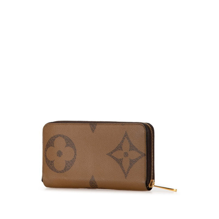 LOUIS VUITTON REVERSE MONOGRAM GIANT ZIP AROUND WALLET