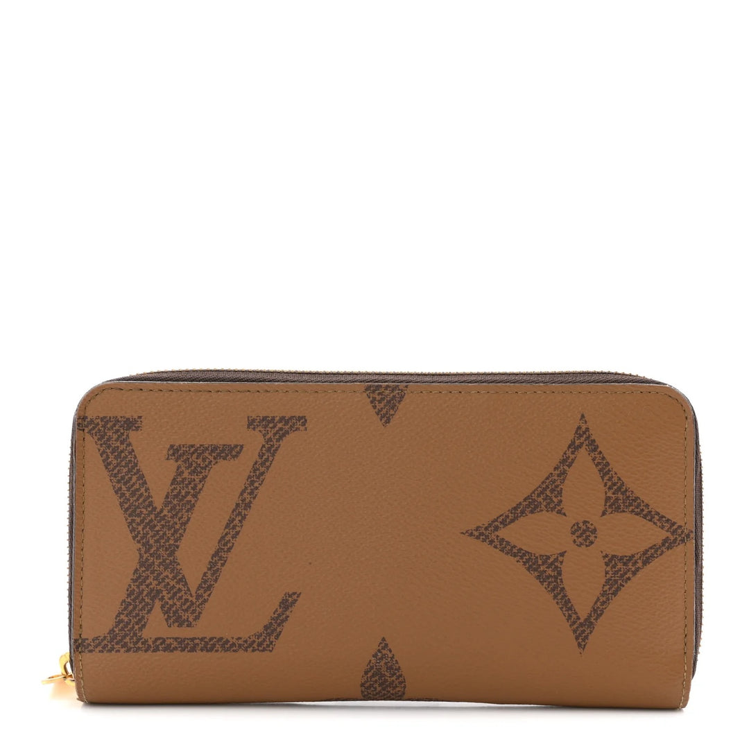 LOUIS VUITTON REVERSE MONOGRAM GIANT ZIP AROUND WALLET