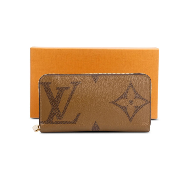 LOUIS VUITTON REVERSE MONOGRAM GIANT ZIP AROUND WALLET