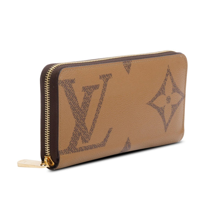 LOUIS VUITTON REVERSE MONOGRAM GIANT ZIP AROUND WALLET