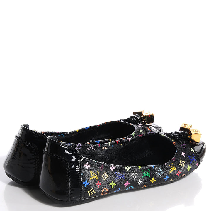 LOUIS VUITTON MULTICOLOR MONOGRAM DICE SCRUNCH BALLET FLATS