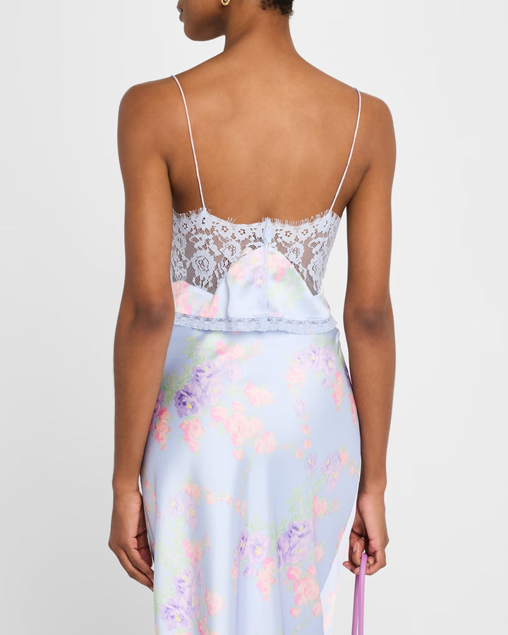 LOVESHACKFANCY CASTLE FLORAL MAXI SKIRT