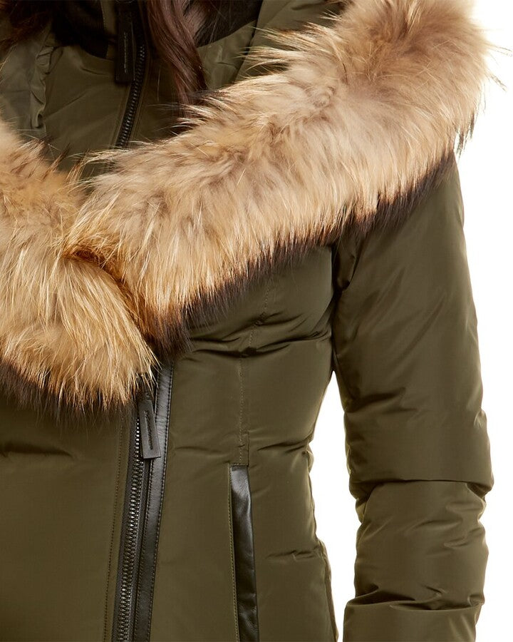 MACKAGE ADALI HOODED NATURAL FUR DOWN COAT