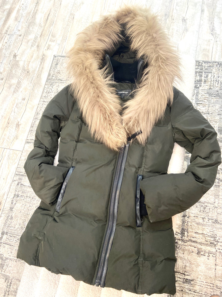 MACKAGE ADALI HOODED NATURAL FUR DOWN COAT
