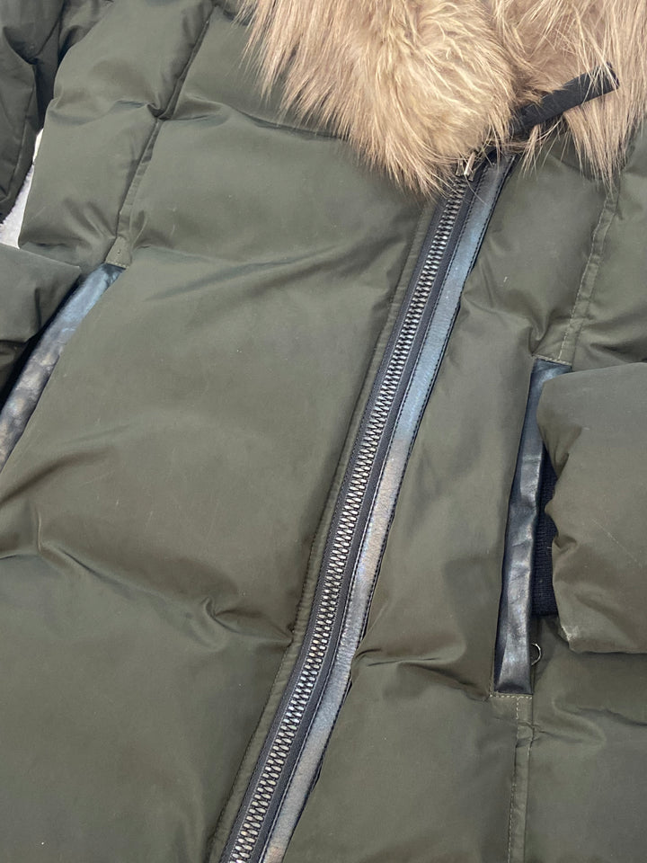 MACKAGE ADALI HOODED NATURAL FUR DOWN COAT