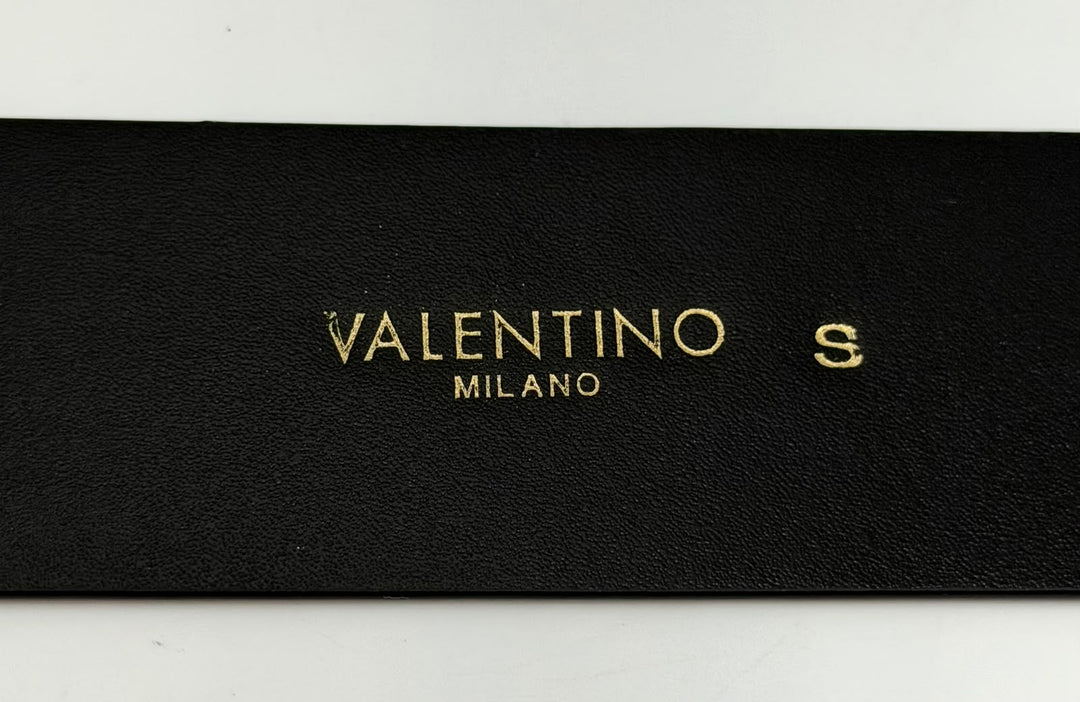 MARIO VALENTINO LOGO LEATHER BELT
