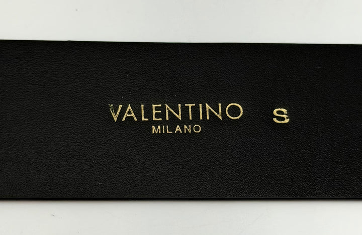 MARIO VALENTINO LOGO LEATHER BELT