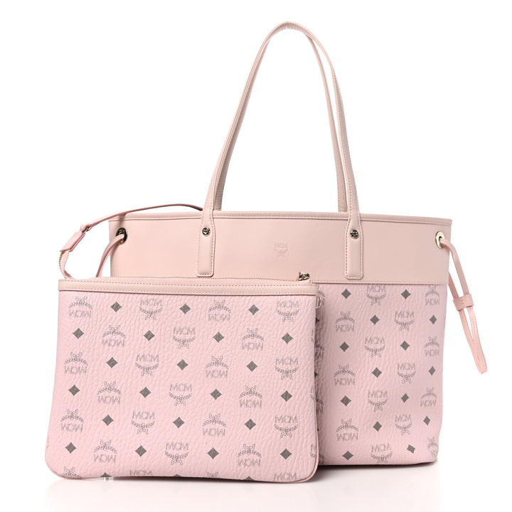 MCM MEDIUM AREN VI LEATHER VISETOS SHOPPER TOTE BAG