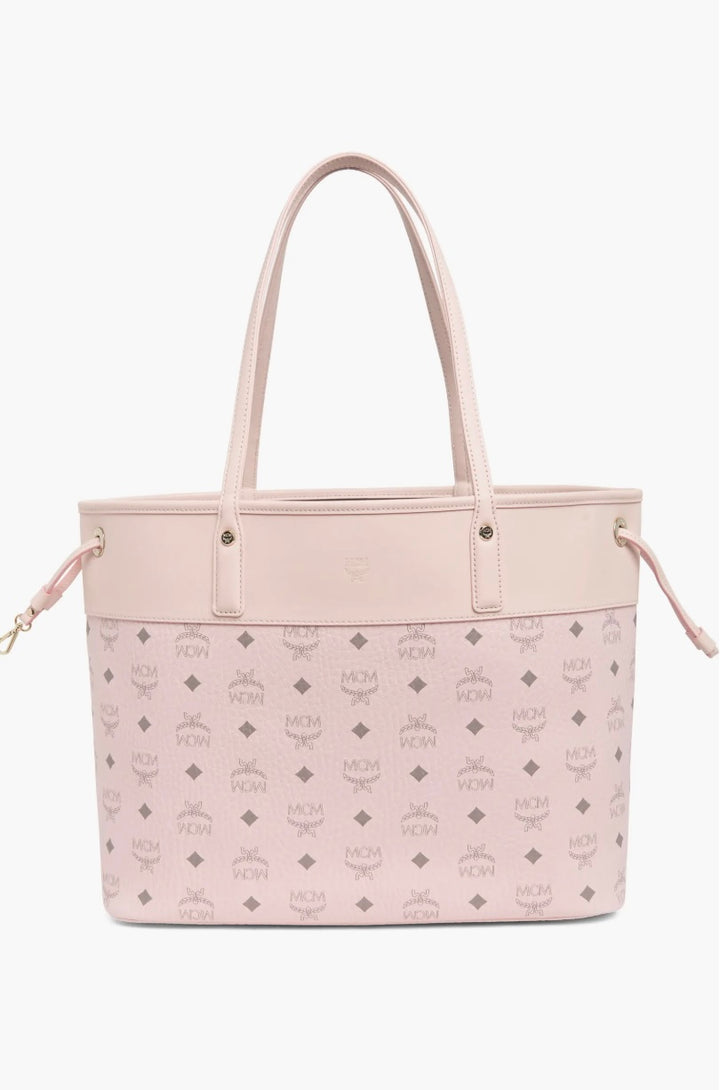 MCM MEDIUM AREN VI LEATHER VISETOS SHOPPER TOTE BAG